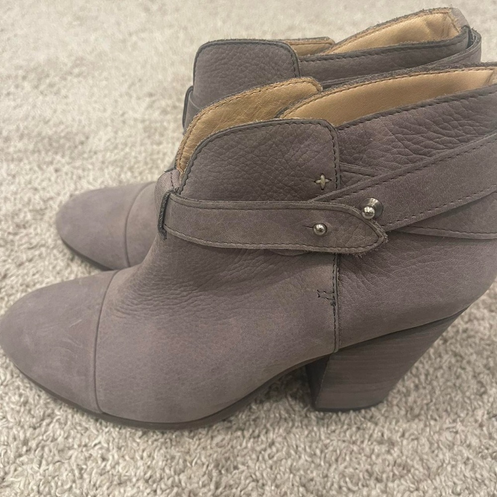 Rag & Bone Harrow Light Grey suede ankle boots